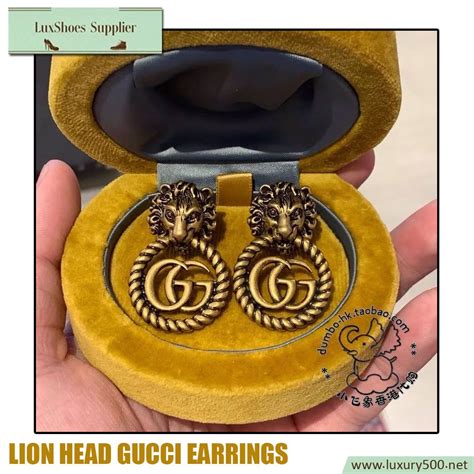 gucci lion earrings|gucci ghost earrings.